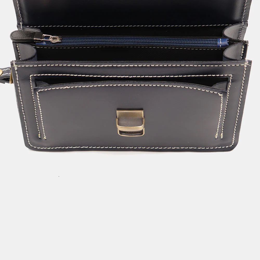 Beauty Uomo VIAVERDI Made in Italy in Pelle Blu - Image 6