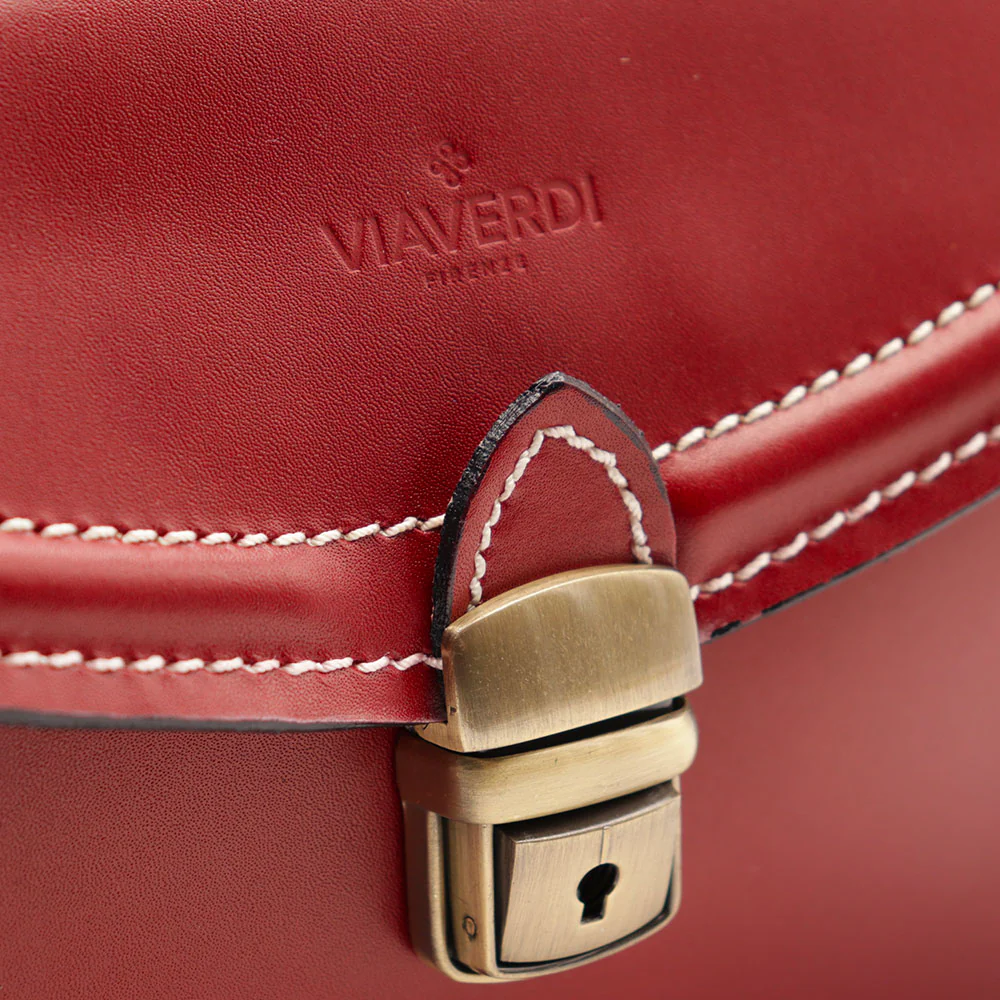 Beauty Uomo VIAVERDI Made in Italy in Pelle Rosso - Image 6