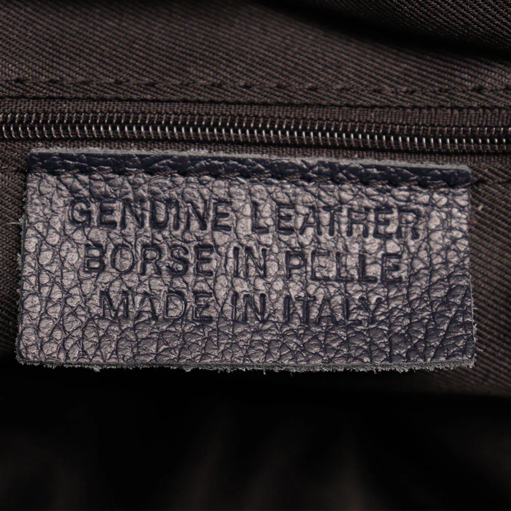 Borsa a Mano con Tracolla VIAVERDI in Pelle Blu Made in Italy linea Castiglione - Image 8