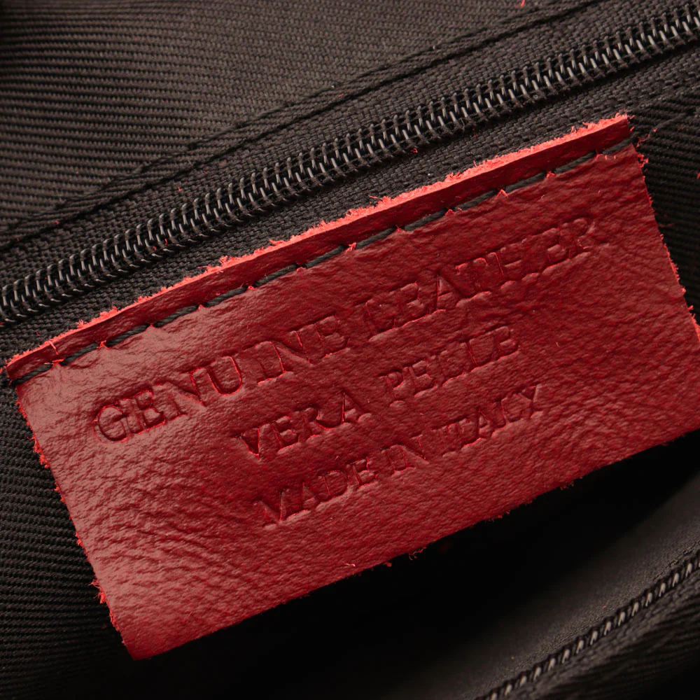 Borsa a Mano con Tracolla VIAVERDI in Pelle Bordeaux Made in Italy linea Fiesole - Image 10
