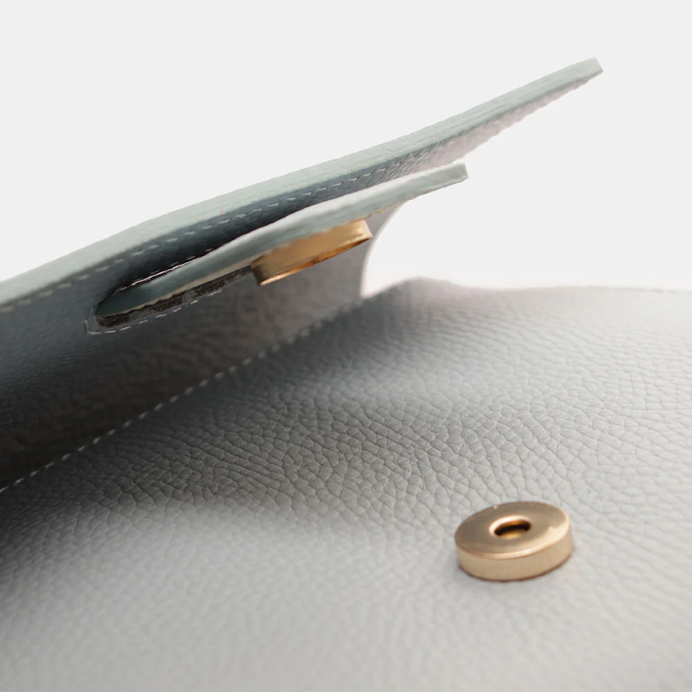 Borsa a Mano con Tracolla VIAVERDI in Pelle Celeste Avio Made in Italy linea Fiesole - Image 6
