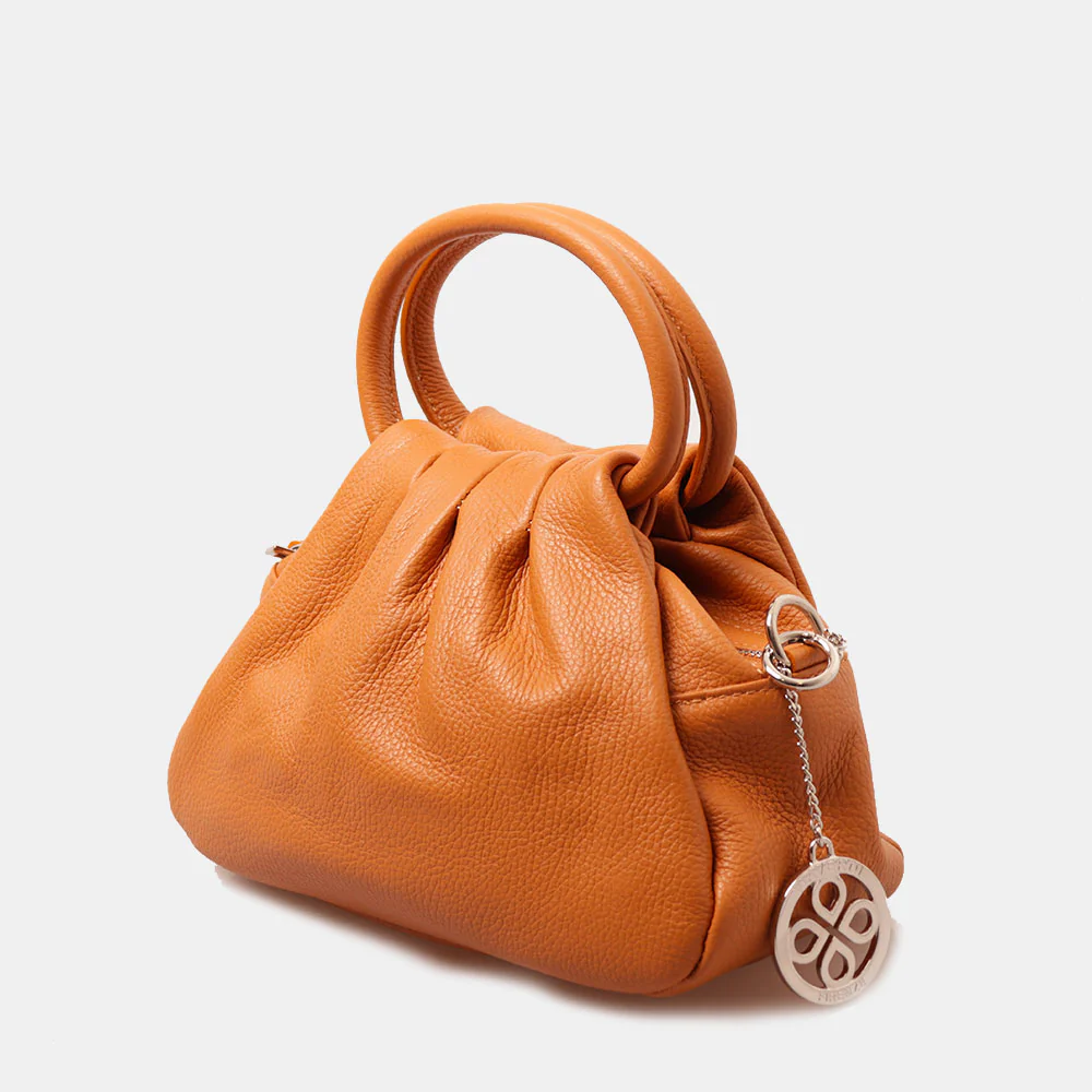 Borsa a Mano con Tracolla VIAVERDI in Pelle Cuoio Made in Italy linea Certaldo - Image 4