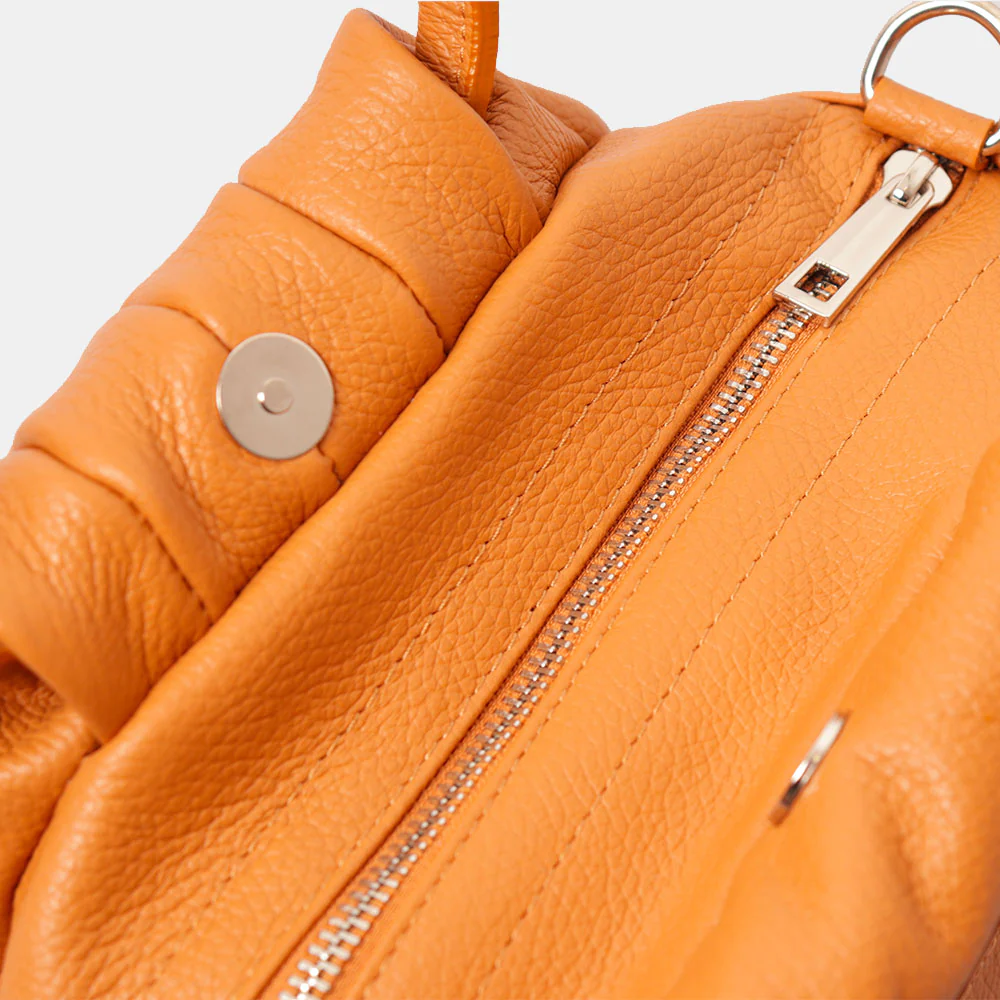 Borsa a Mano con Tracolla VIAVERDI in Pelle Cuoio Made in Italy linea Certaldo - Image 5