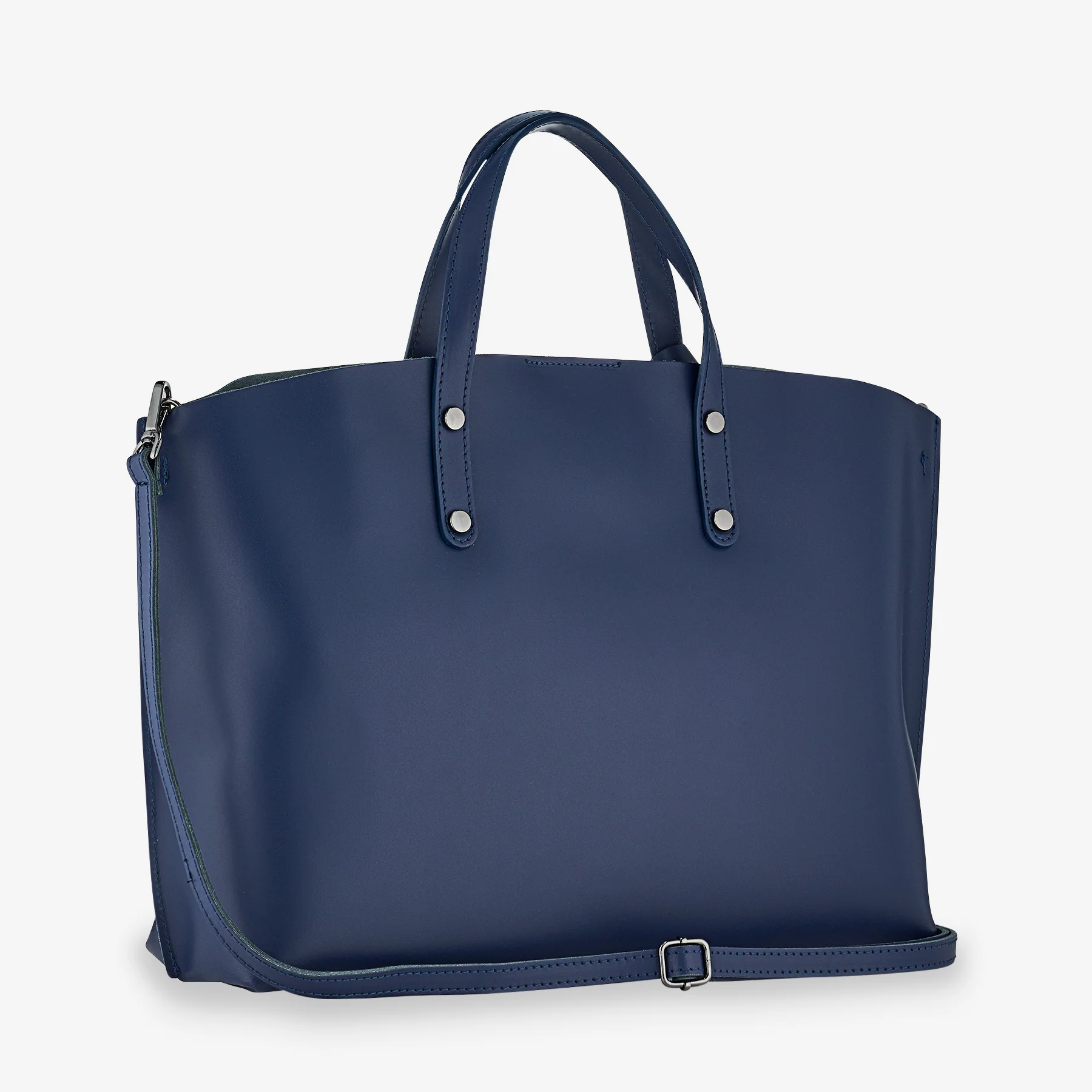 Borsa a Mano in Pelle Blu VIAVERDI Made in Italy - Image 3