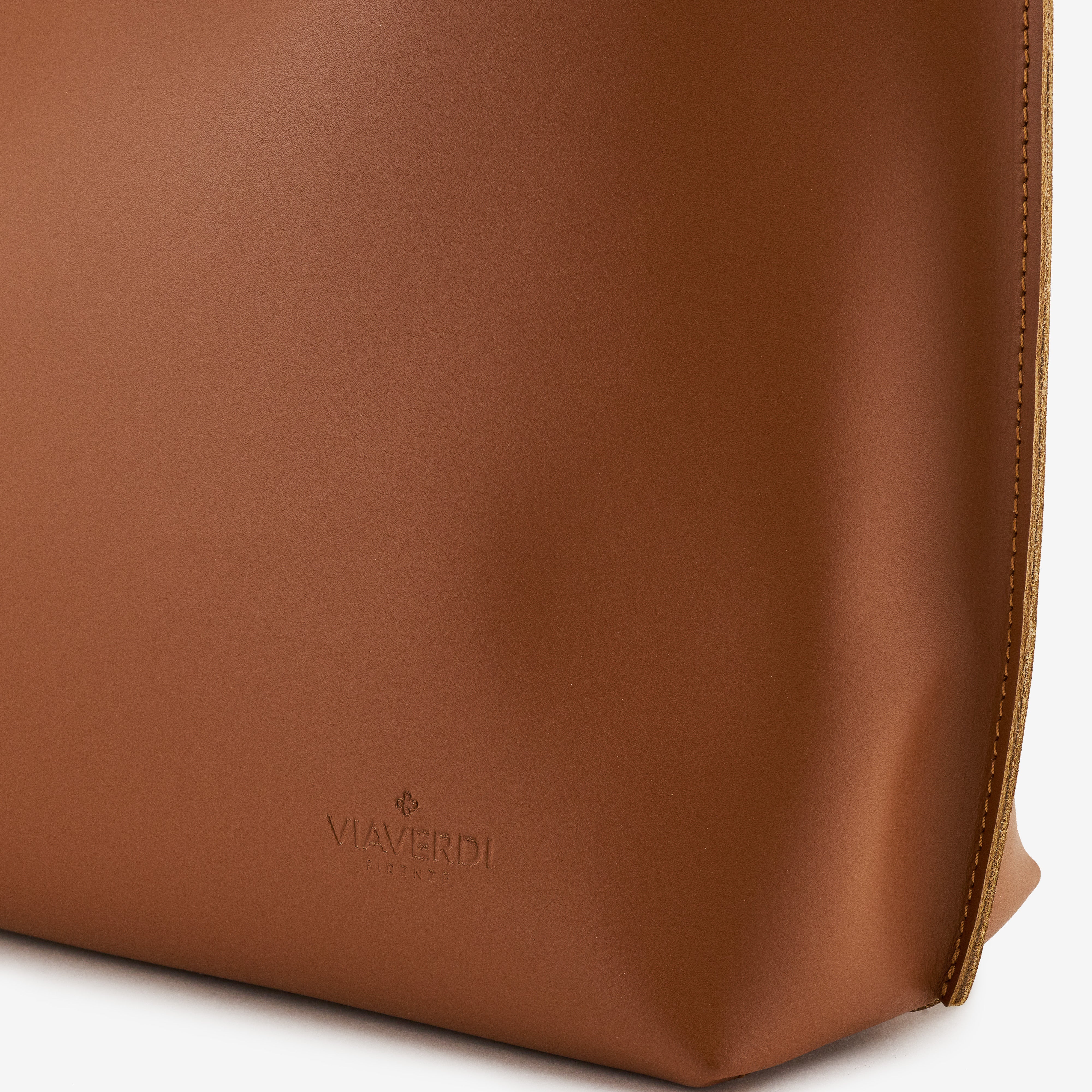 Borsa a Mano in Pelle Marrone VIAVERDI Made in Italy - Image 7