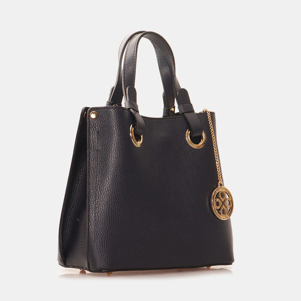 Borsa a Mano VIAVERDI in Pelle Blu Made in Italy - Image 4