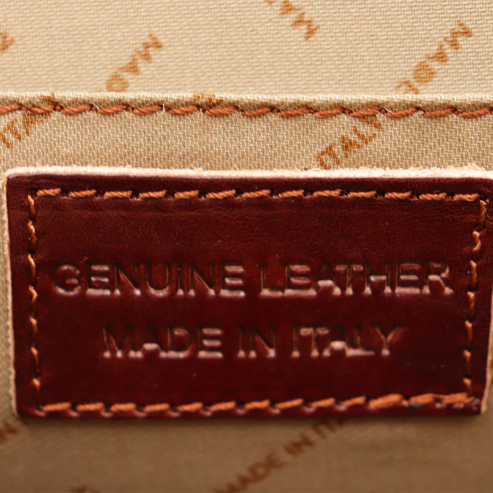 Borsa a Mano VIAVERDI in Pelle Marrone Made in Italy linea Firenze - Image 11