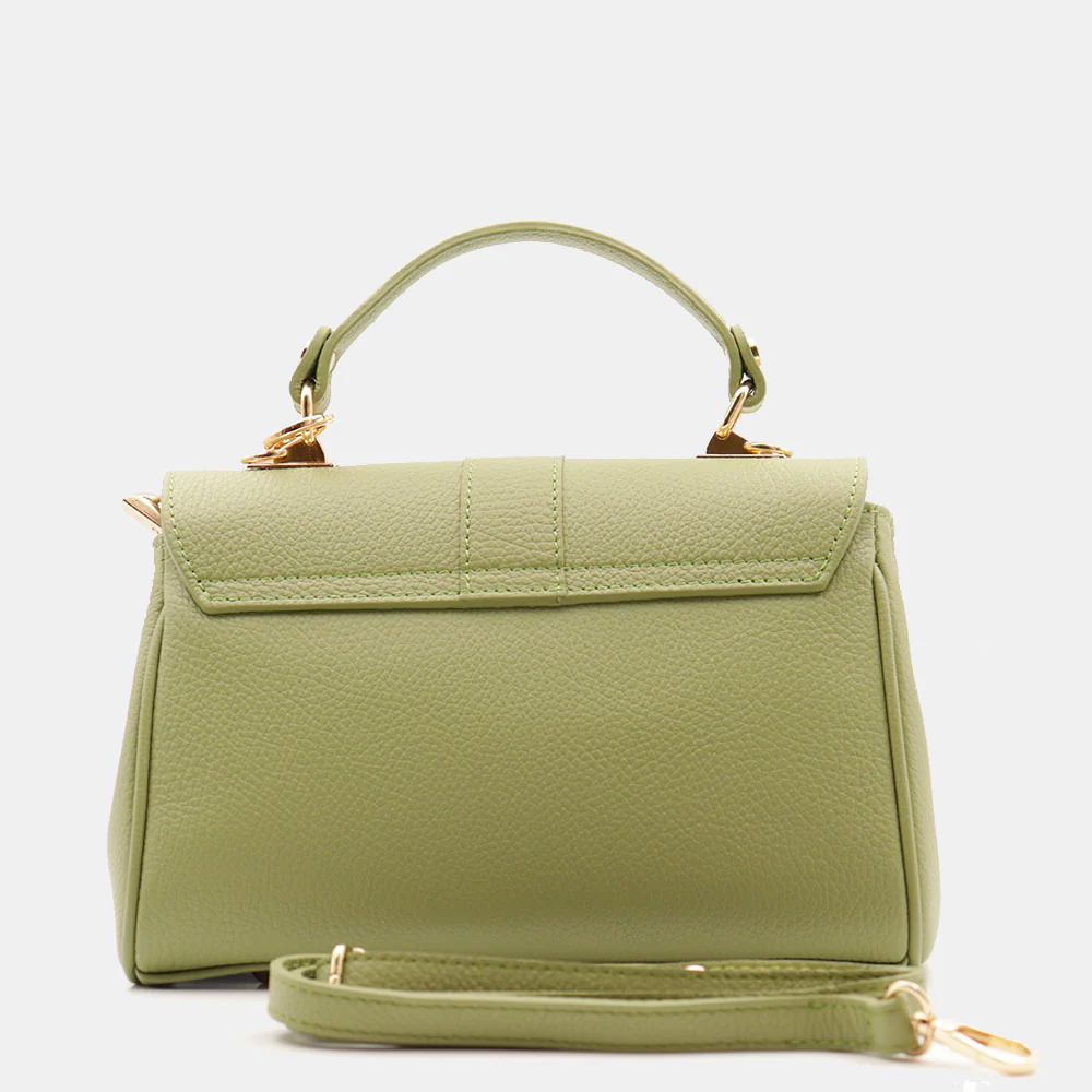 Borsa a Mano VIAVERDI in Pelle Verde Made in Italy linea Montalcino - Image 4