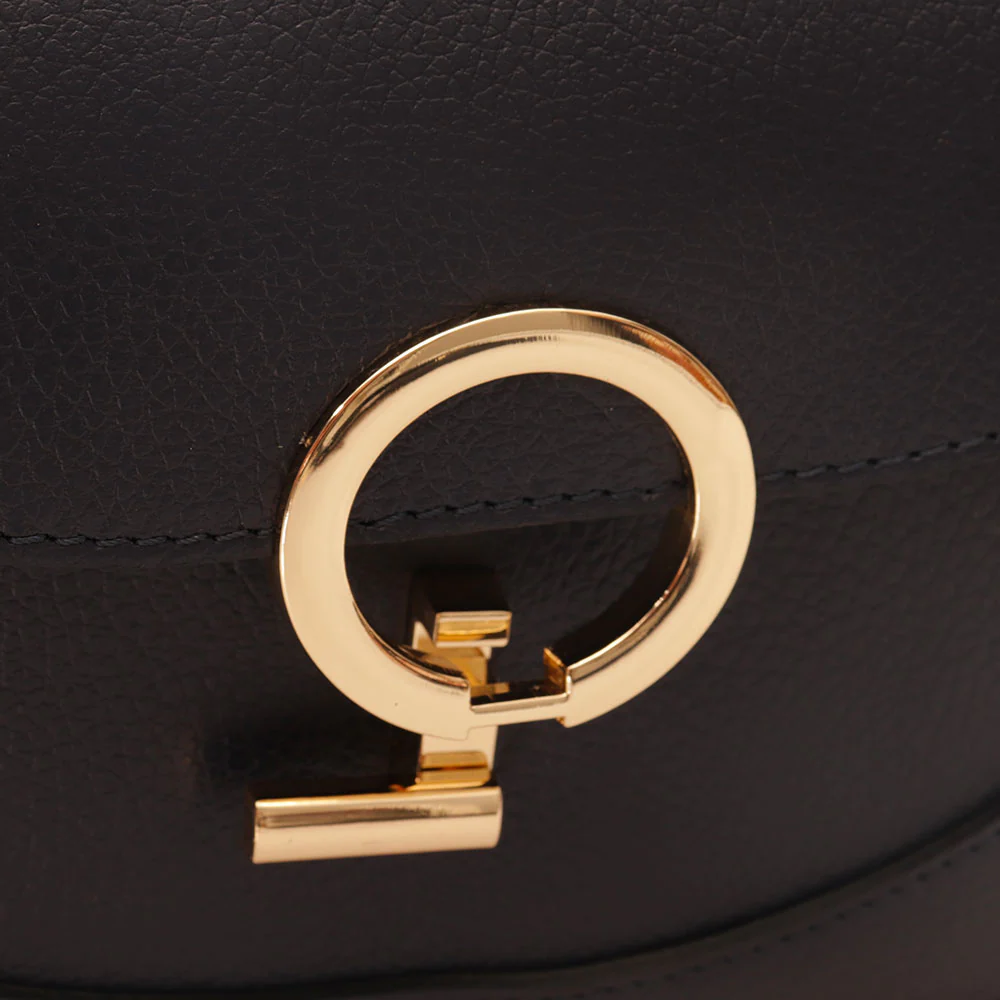 Borsa a Spalla con Tracolla VIAVERDI in Pelle Blu Made in Italy linea Montalcino - Image 11