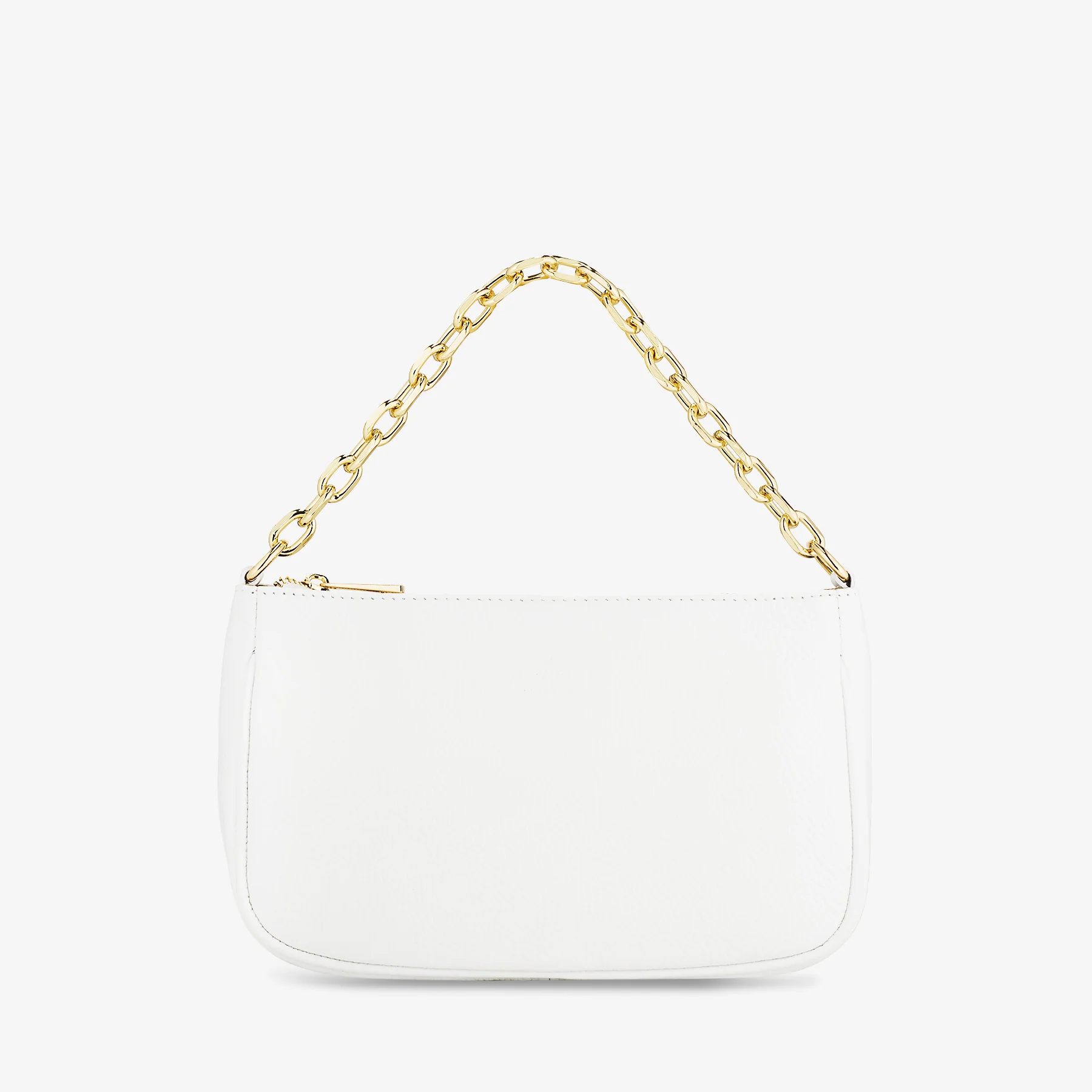 Borsa a Spalla in Pelle Bianca con Tracolla VIAVERDI Made in Italy - Image 3
