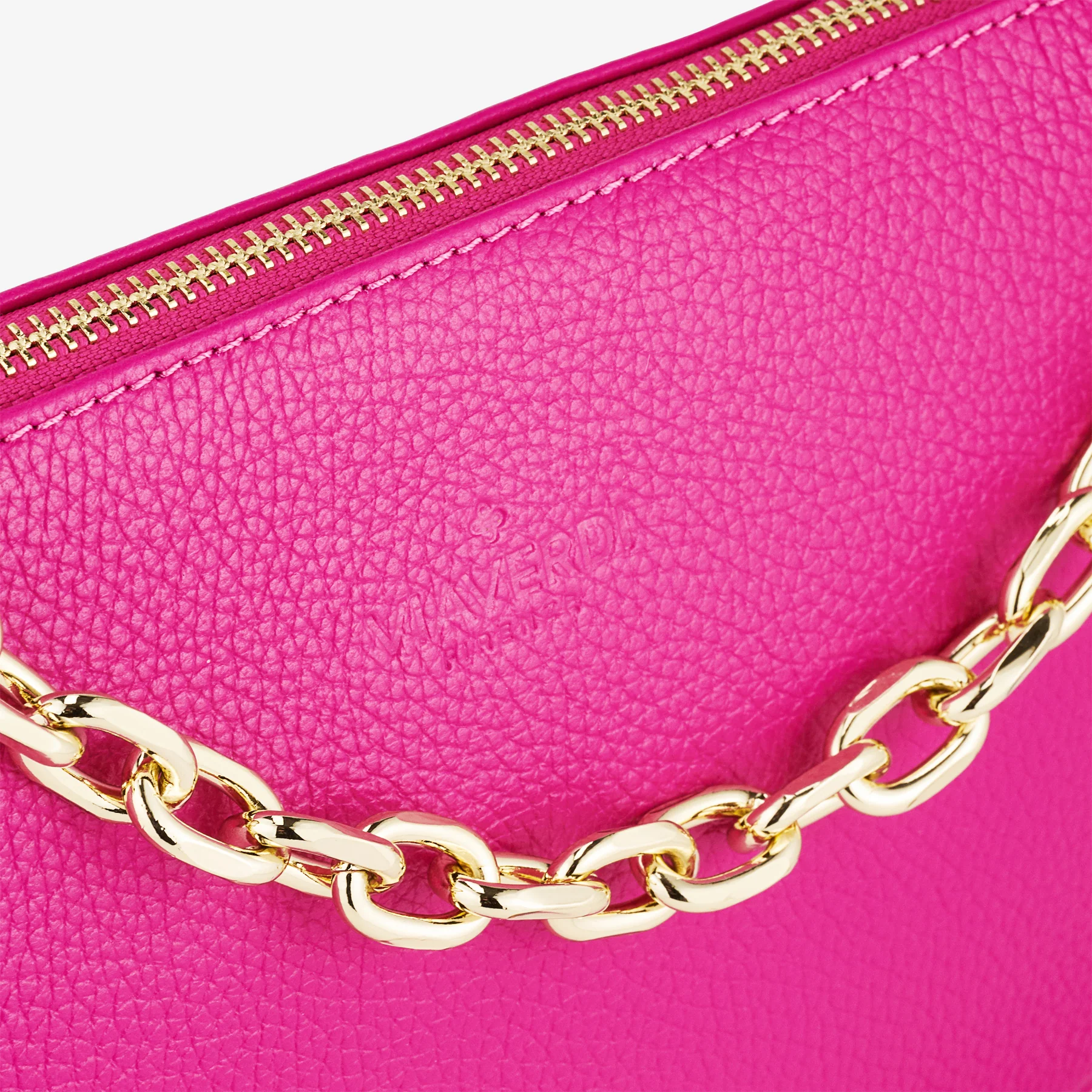 Borsa a Spalla in Pelle Fucsia con Tracolla VIAVERDI Made in Italy - Image 5