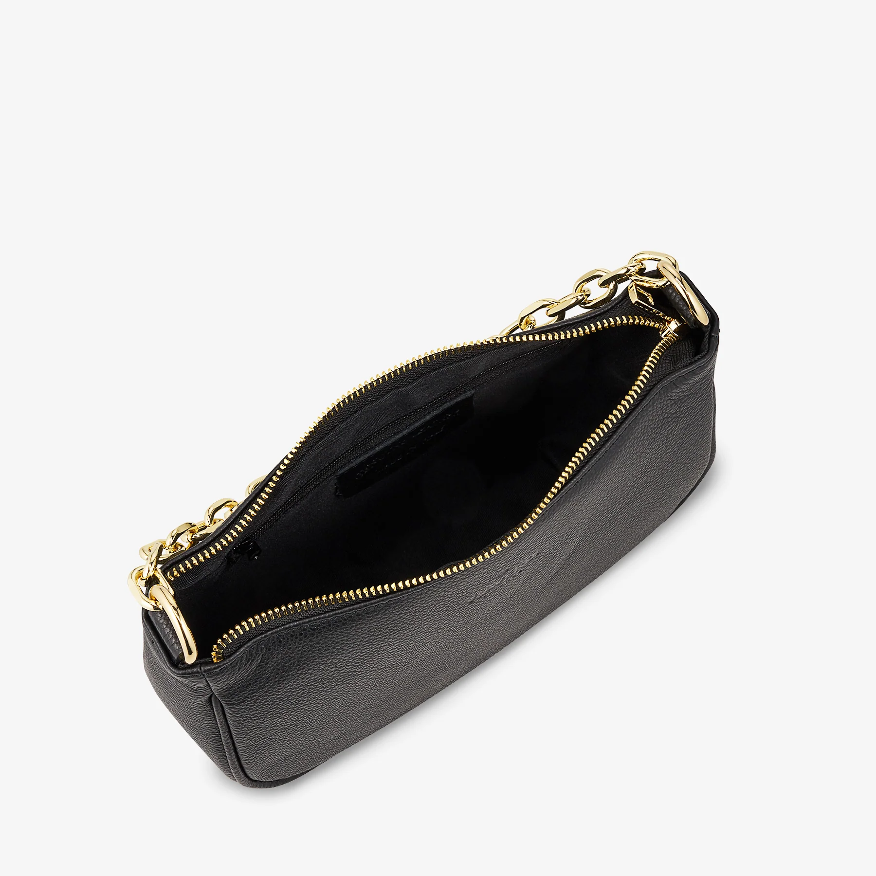 Borsa a Spalla in Pelle Nera con Tracolla VIAVERDI Made in Italy - Image 7