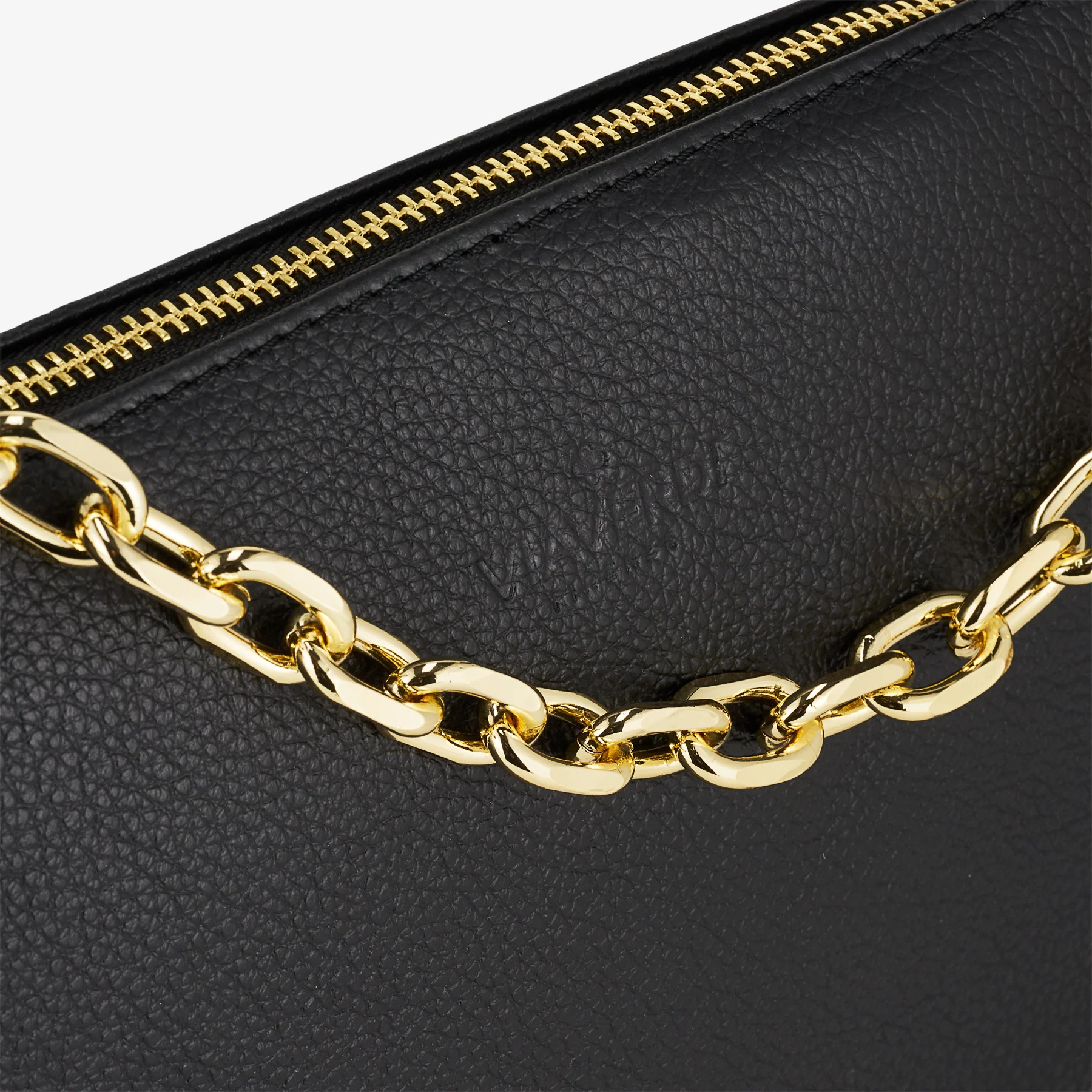 Borsa a Spalla in Pelle Nera con Tracolla VIAVERDI Made in Italy - Image 8