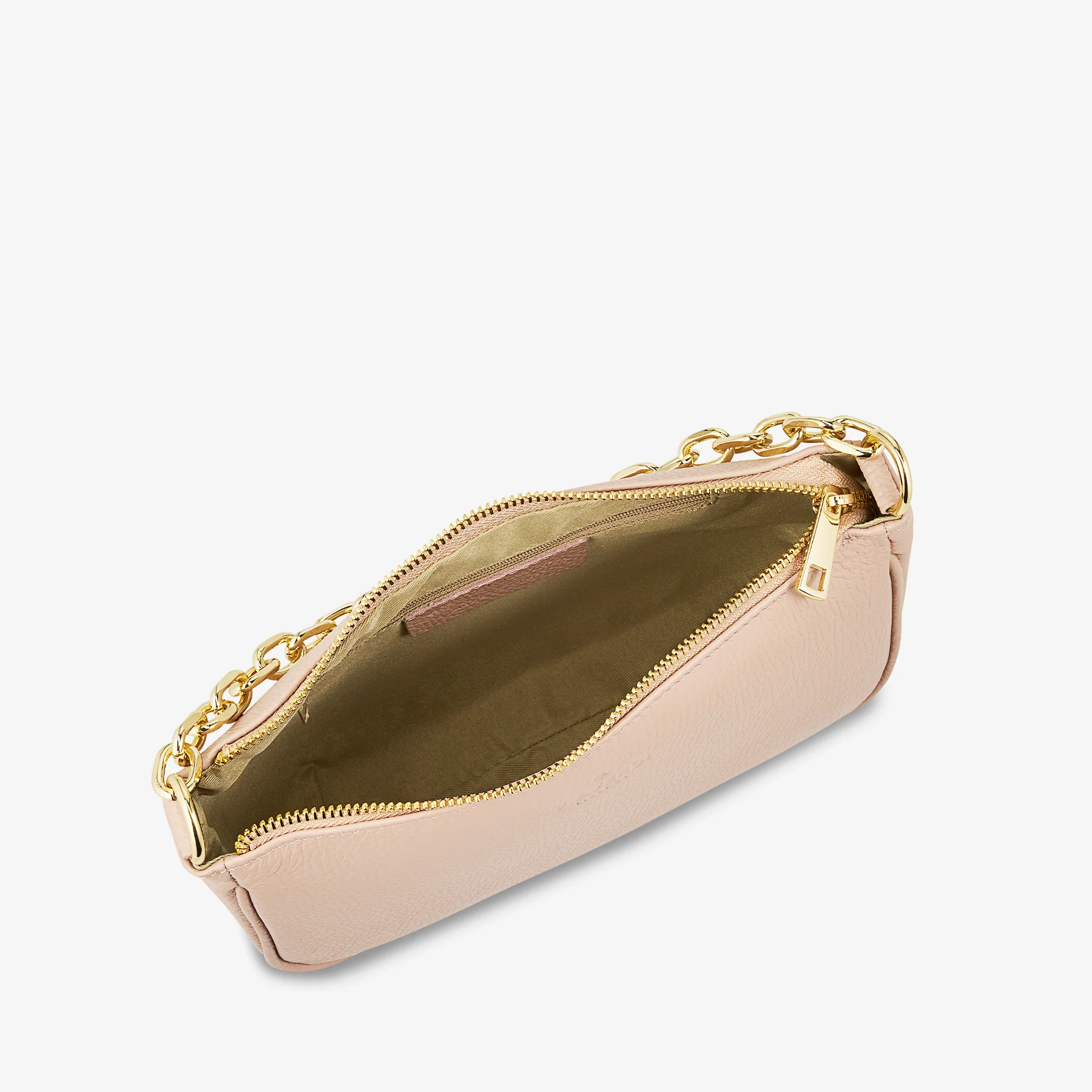 Borsa a Spalla in Pelle Cipria con Tracolla VIAVERDI Made in Italy - Image 7