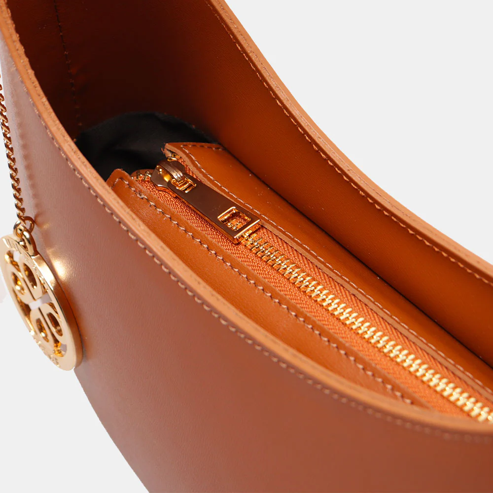 Borsa a Spalla VIAVERDI in Pelle color Cuoio Made in Italy linea Certaldo - Image 6