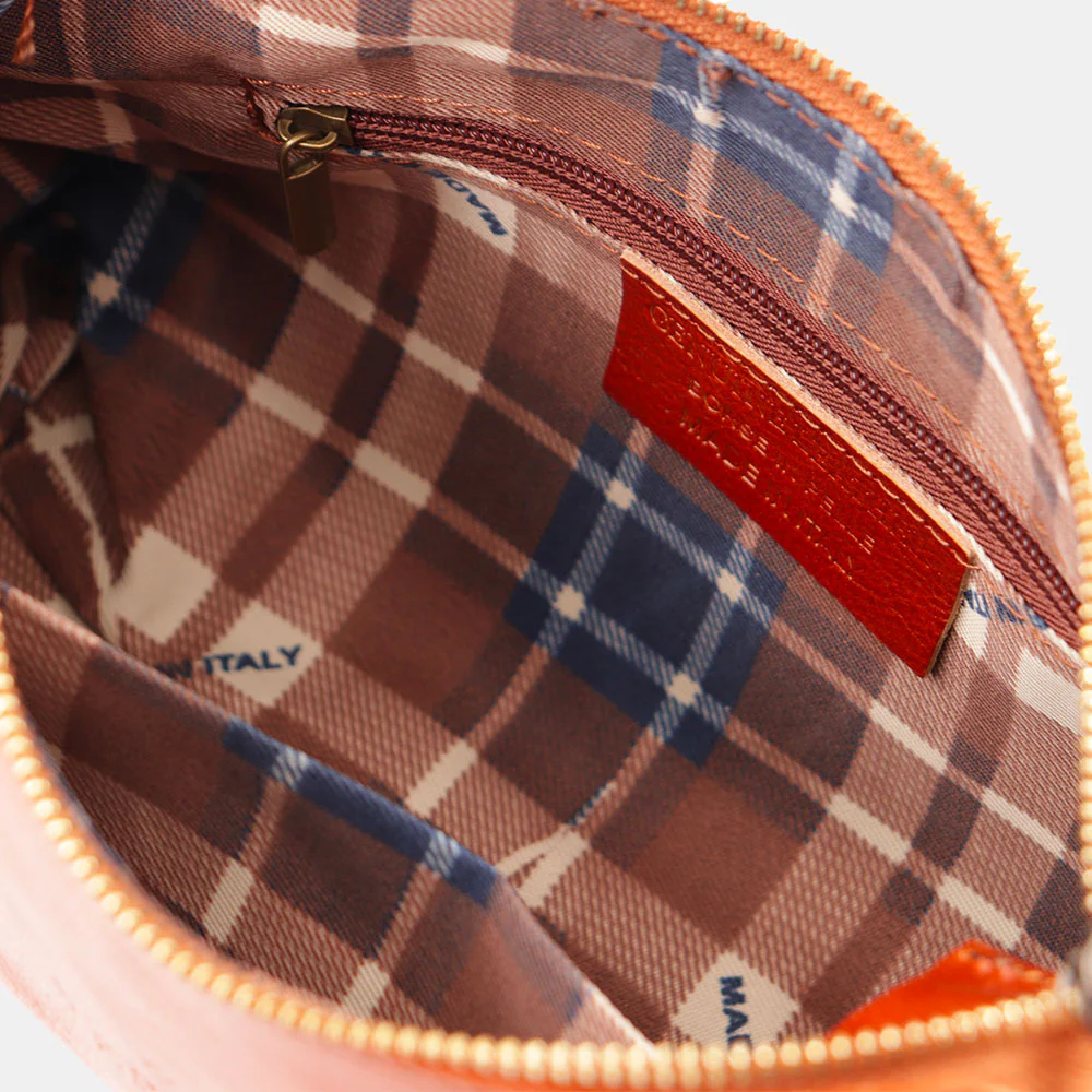 Borsa a Spalla VIAVERDI in Pelle color Cuoio Made in Italy linea Firenze - Image 10
