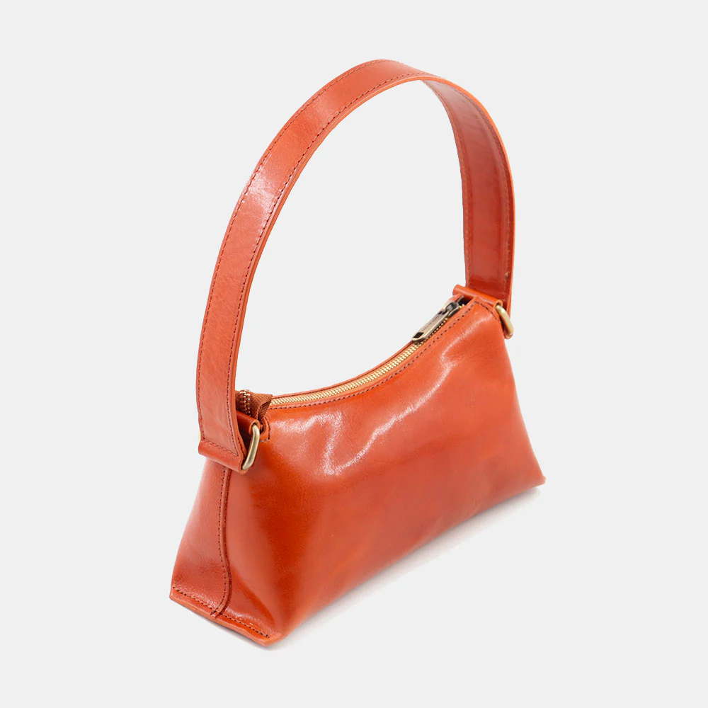 Borsa a Spalla VIAVERDI in Pelle color Cuoio Made in Italy linea Firenze - Image 5