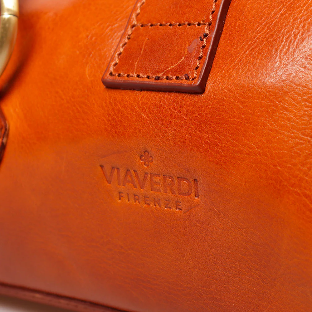 Borsa a Spalla VIAVERDI in Pelle Cuoio Made in Italy linea Firenze - Image 9