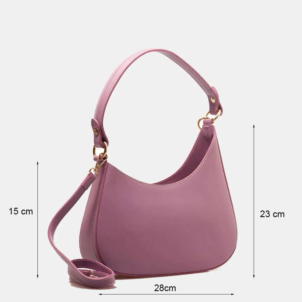 Borsa a Spalla VIAVERDI in Pelle Lilla Made in Italy linea Certaldo - Image 5