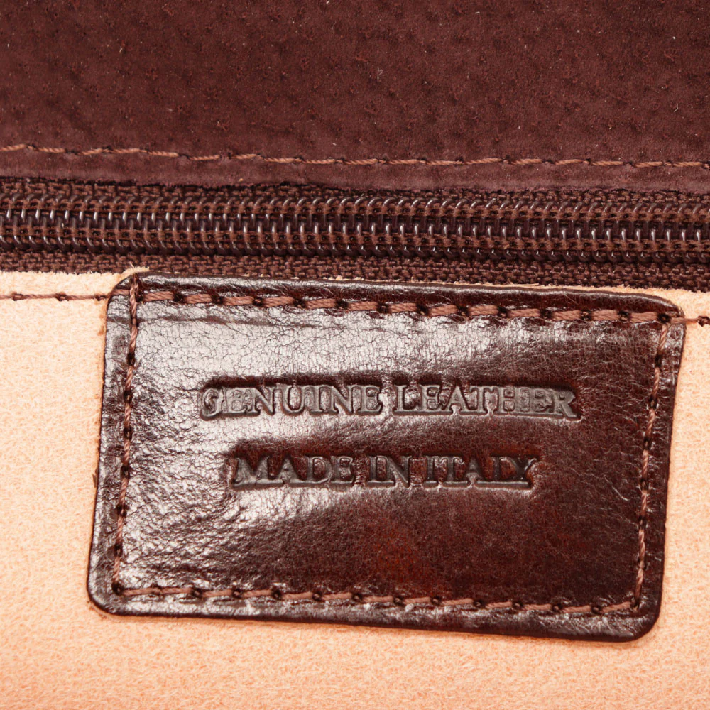 Borsa a tracolla VIAVERDI in Pelle Marrone Made in Italy linea Firenze - Image 13