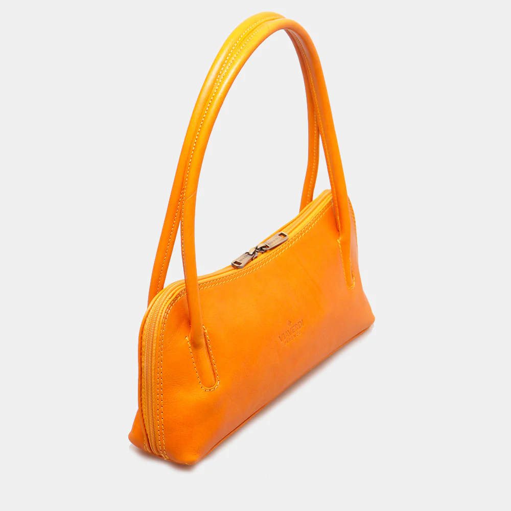 Borsa a Spalla VIAVERDI in Pelle Miele Made in Italy linea Firenze - Image 3
