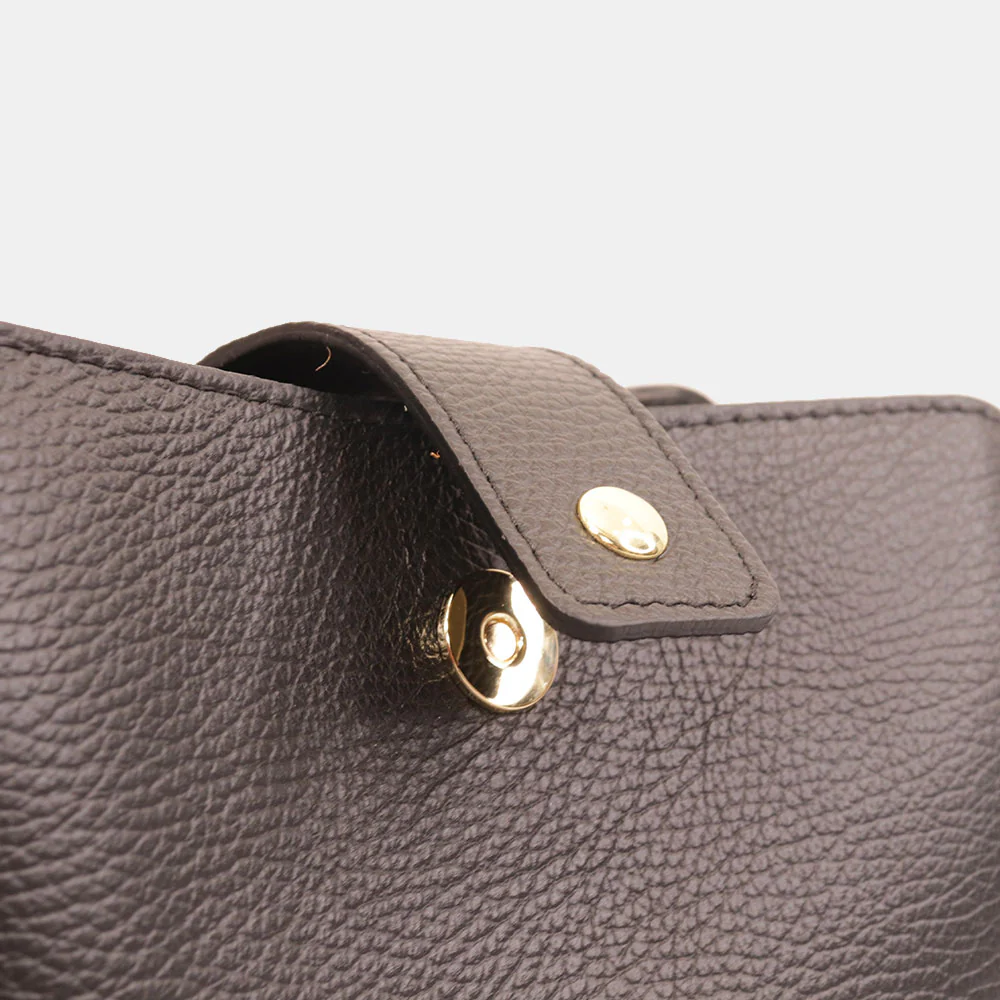 Borsa a Spalla VIAVERDI in Pelle Nera Made in Italy - Image 4