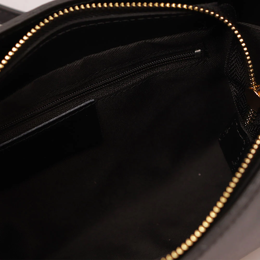 Borsa a Spalla VIAVERDI in Pelle Nera Made in Italy linea Certaldo - Image 8