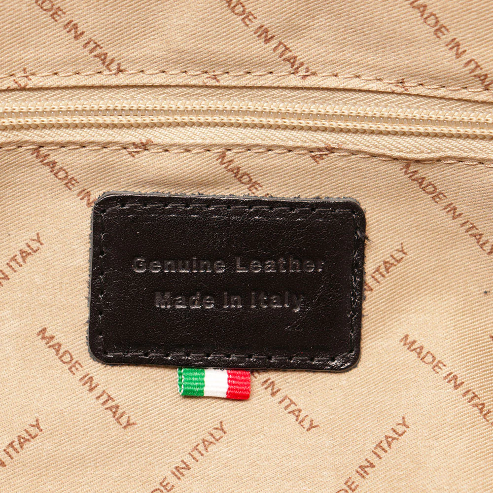 Borsa a Spalla VIAVERDI in Pelle Nera Made in Italy linea Firenze - Image 8