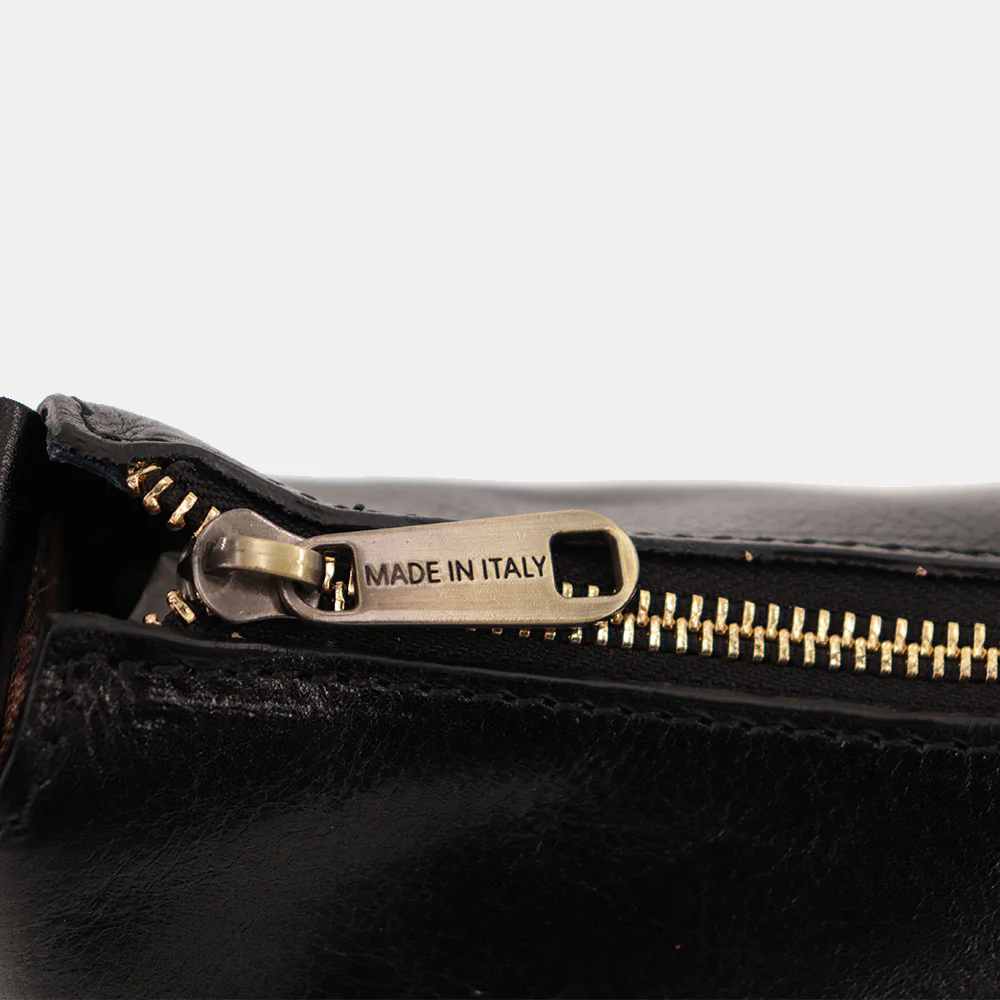 Borsa a Spalla VIAVERDI in Pelle Nera Made in Italy linea Firenze - Image 6