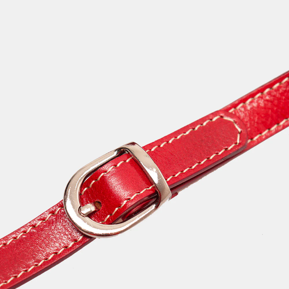 Borsa a Tracolla VIAVERDI in Pelle Rossa Made in Italy linea Firenze - Image 11