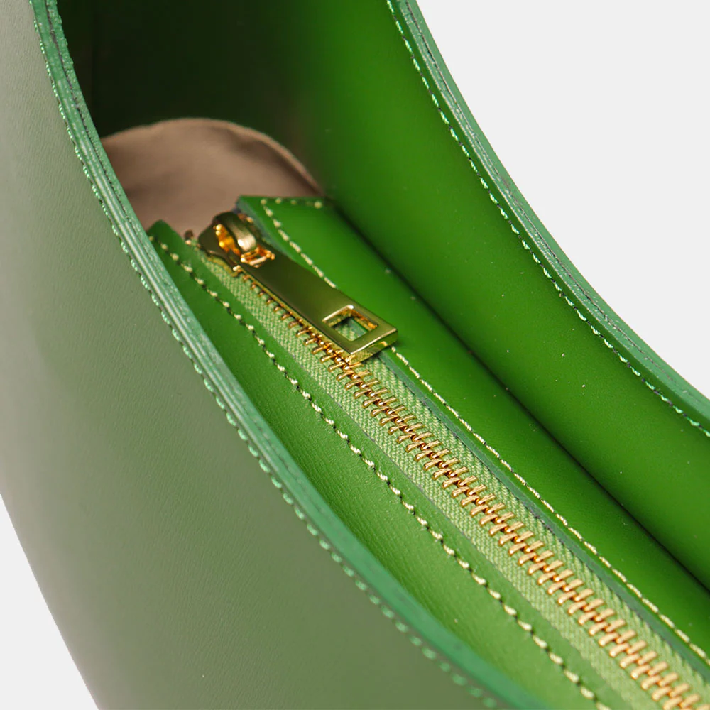 Borsa a Spalla VIAVERDI in Pelle Verde Made in Italy linea Certaldo - Image 9