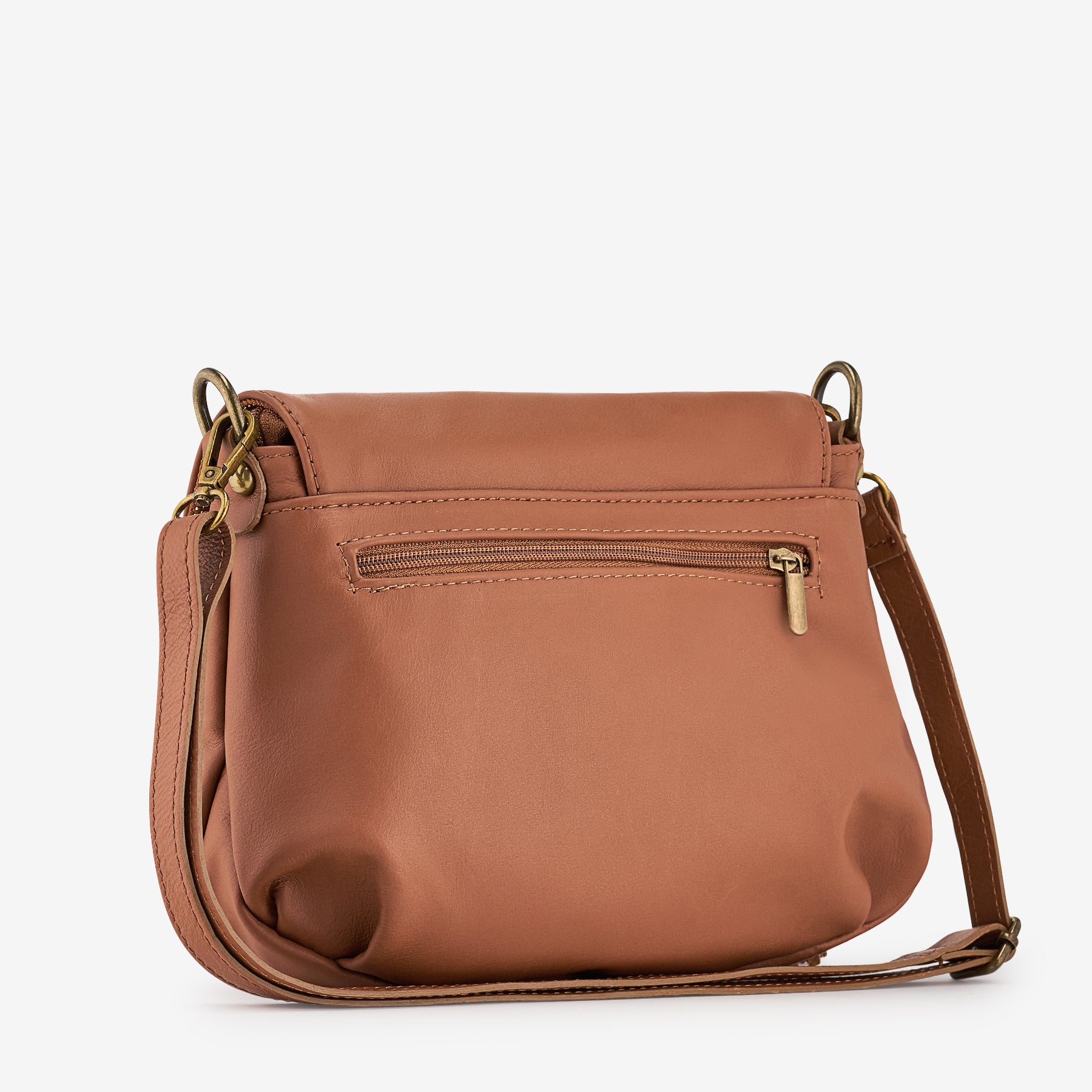 Borsa a Tracolla in Pelle color Cuoio VIAVERDI Made in Italy - Image 5