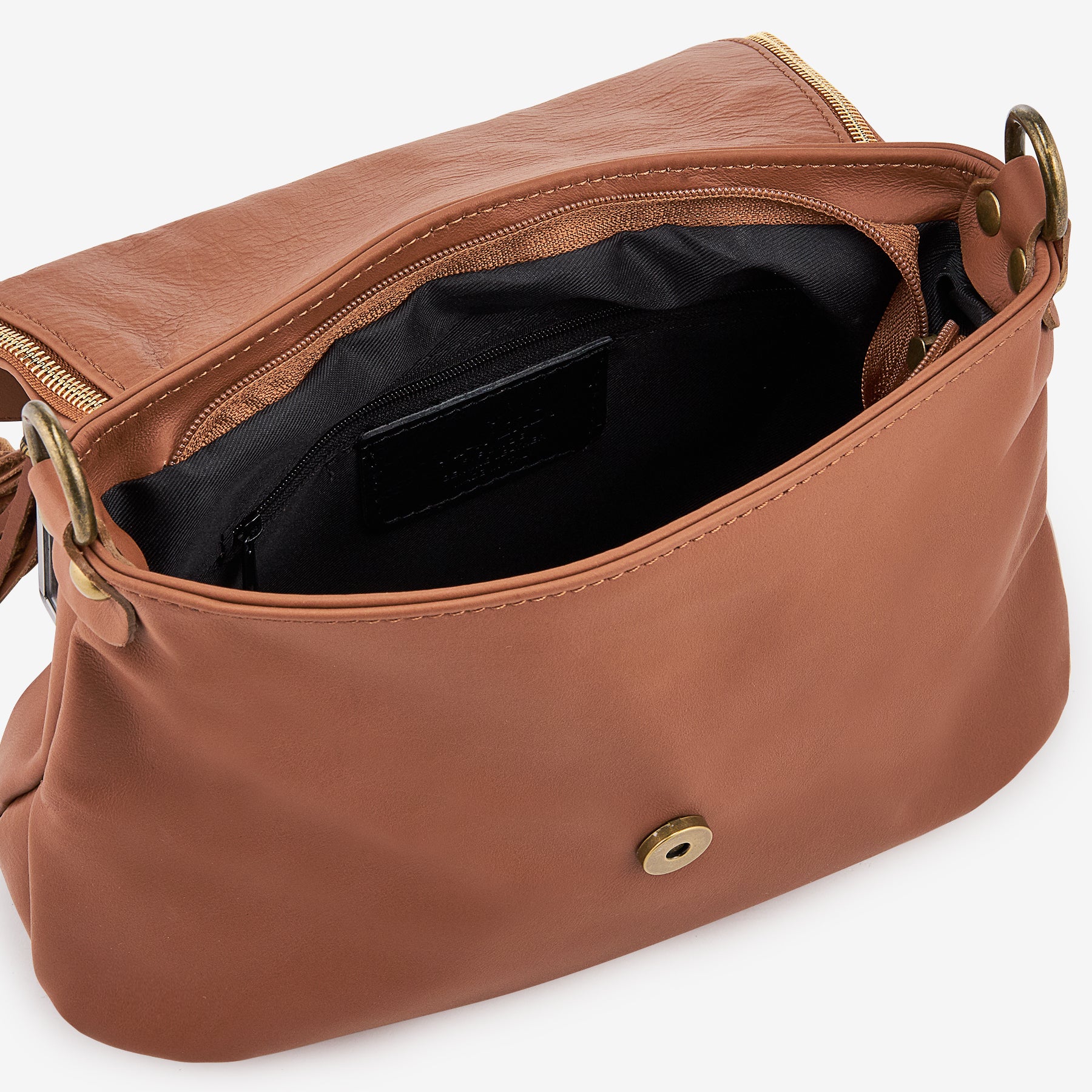 Borsa a Tracolla in Pelle color Cuoio VIAVERDI Made in Italy - Image 7