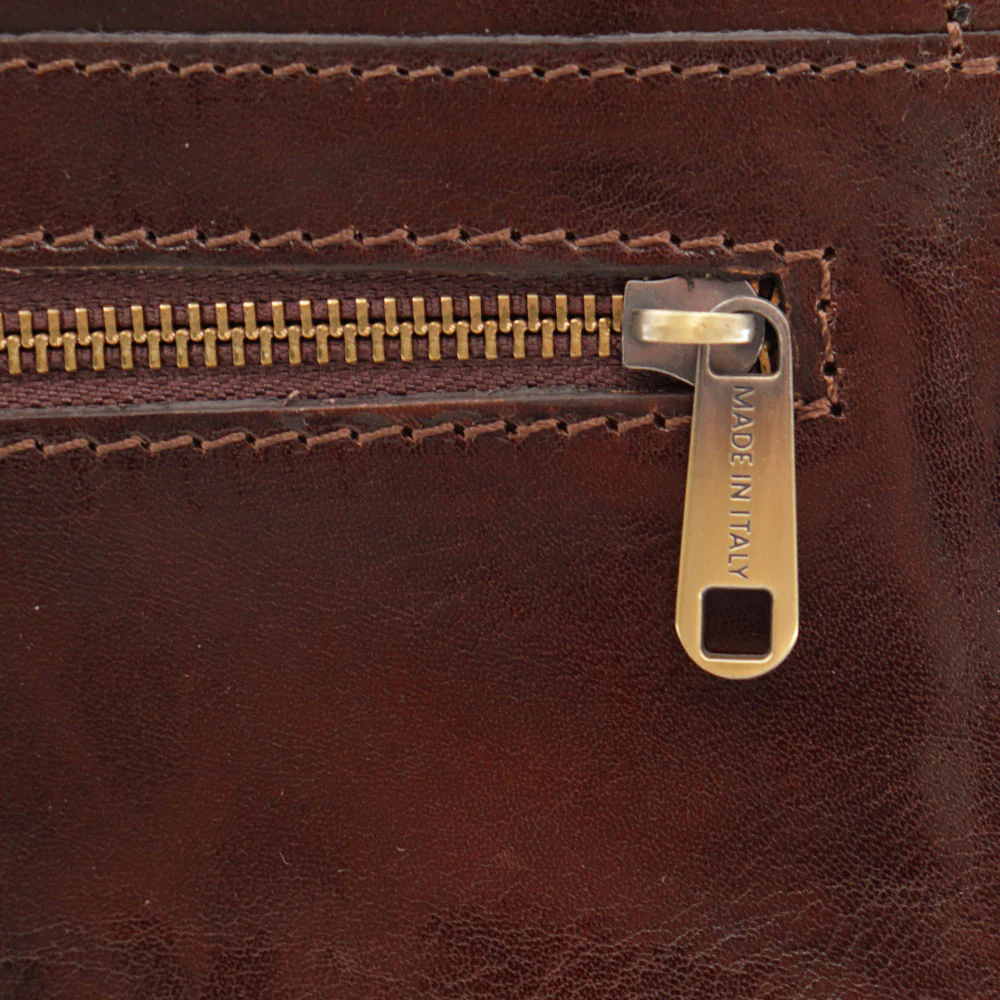 Borsa a Tracolla in Pelle Marrone Testa di Moro VIAVERDI Made in Italy linea Firenze - Image 13
