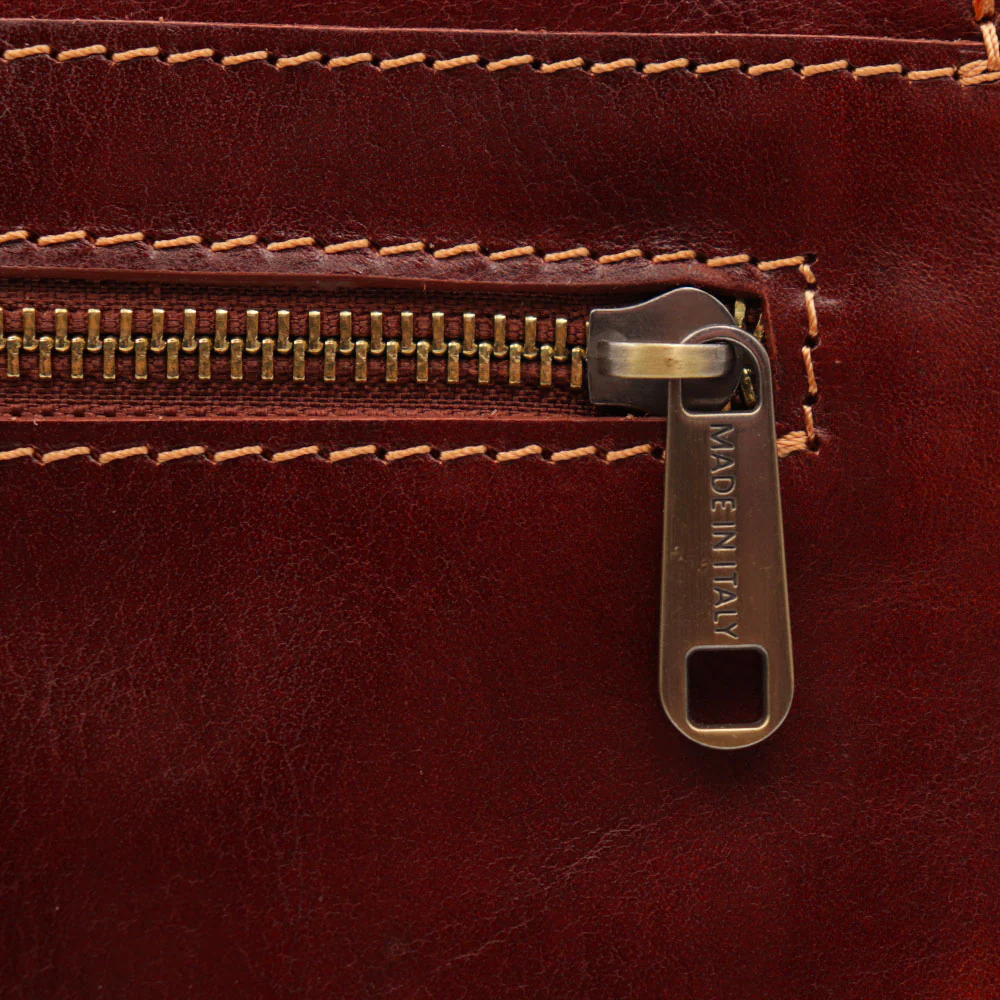 Borsa a Tracolla in Pelle Marrone VIAVERDI Made in Italy linea Firenze - Image 15