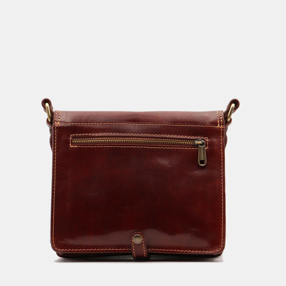 Borsa a Tracolla in Pelle Marrone VIAVERDI Made in Italy linea Firenze - Image 7