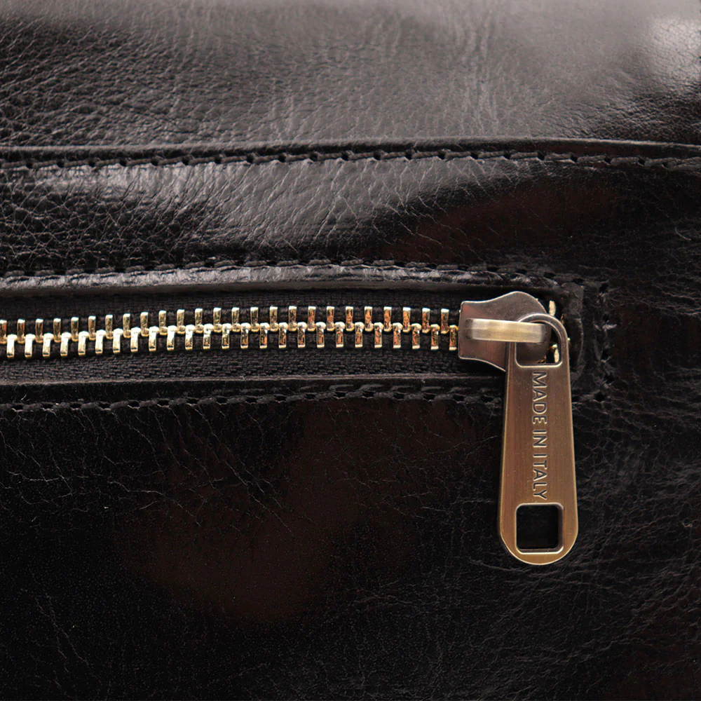Borsa a Tracolla in Pelle Nera VIAVERDI Made in Italy linea Firenze - Image 12