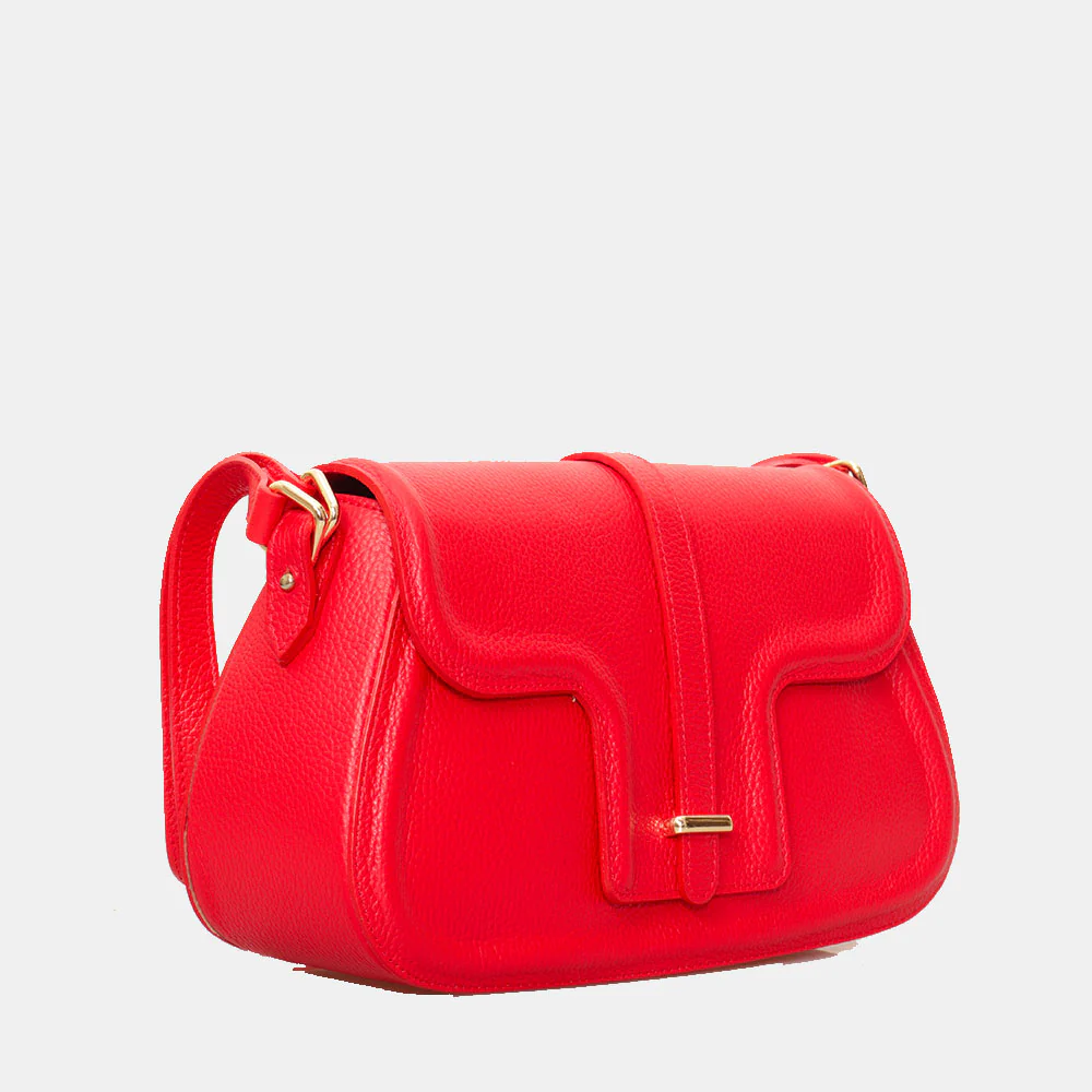 Borsa a Tracolla in Pelle Rossa VIAVERDI Made in Italy - Image 3