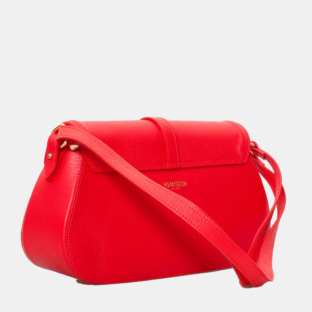 Borsa a Tracolla in Pelle Rossa VIAVERDI Made in Italy - Image 4