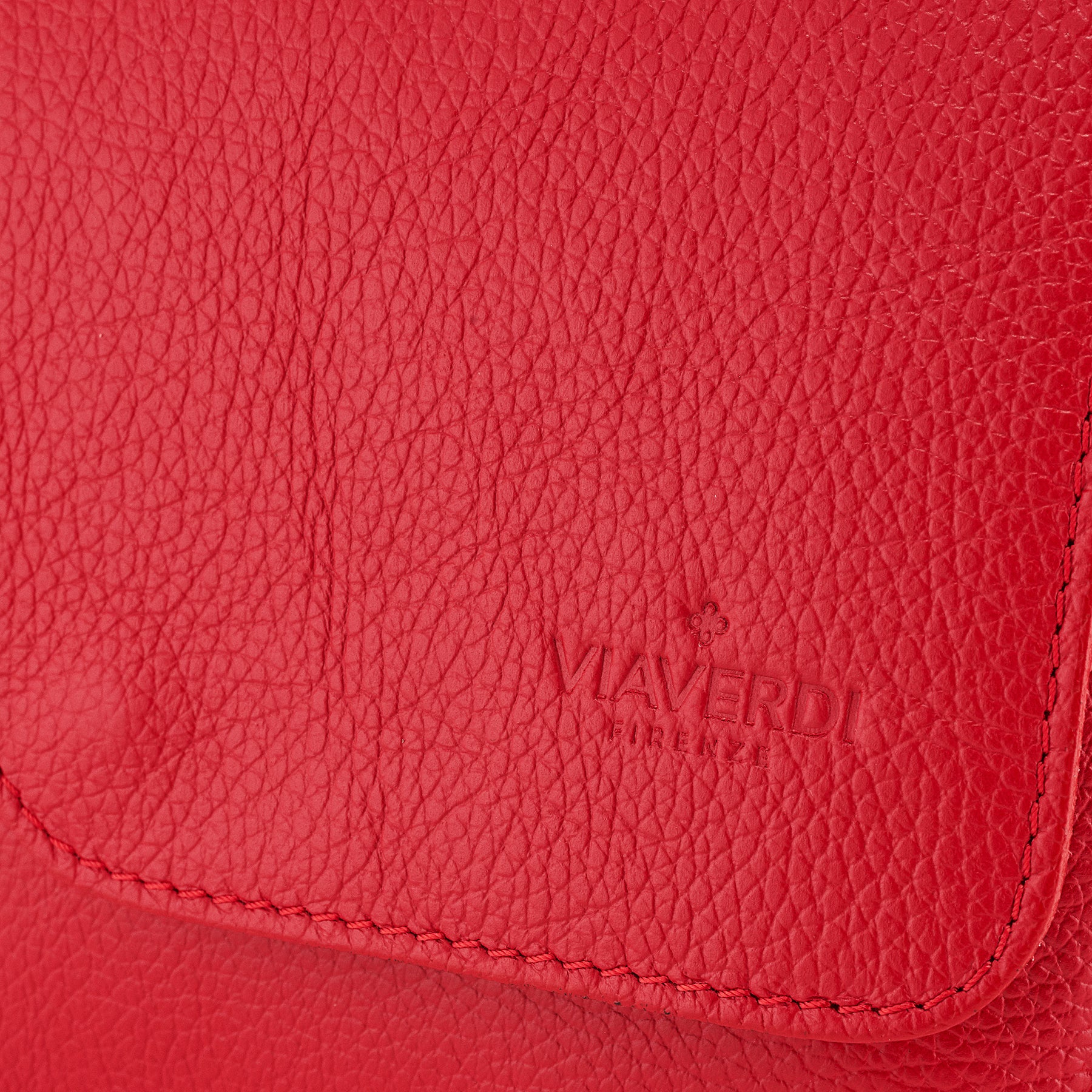 Borsa Piccola a Tracolla in Pelle Rossa VIAVERDI Made in Italy - Image 6