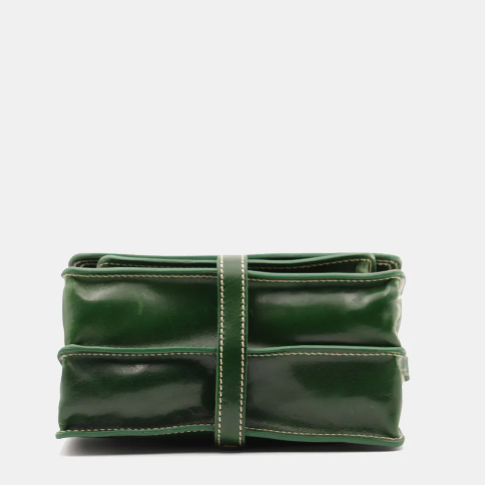 Borsa a Tracolla in Pelle Verde VIAVERDI Made in Italy linea Firenze - Image 12