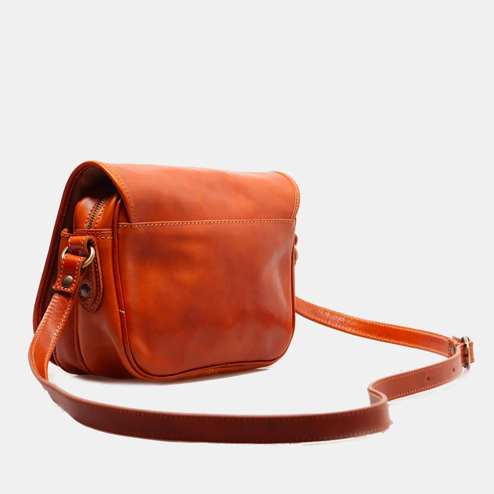 Borsa a Tracolla VIAVERDI in Pelle color Cuoio Made in Italy linea Firenze - Image 5