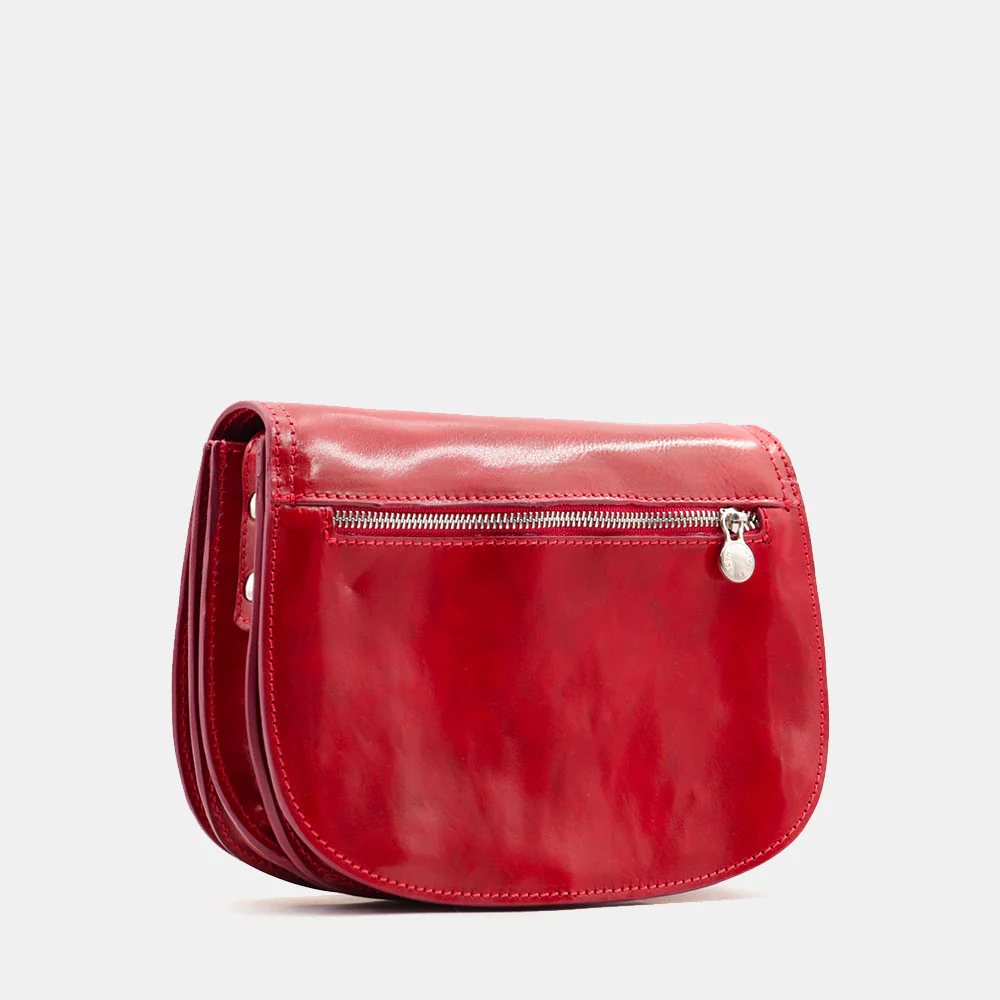 Borsa a Tracolla VIAVERDI in Pelle Rossa Made in Italy linea Firenze - Image 3