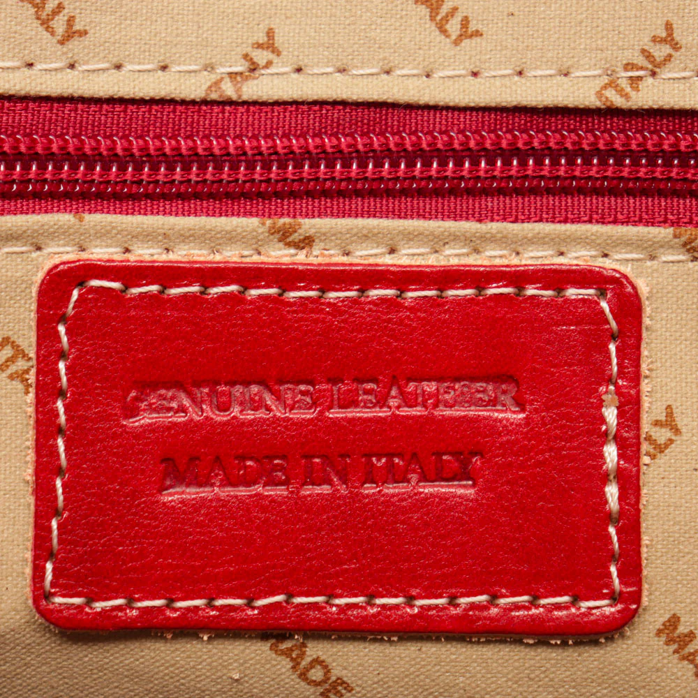 Borsa a Tracolla VIAVERDI in Pelle Rossa Made in Italy linea Firenze - Image 12