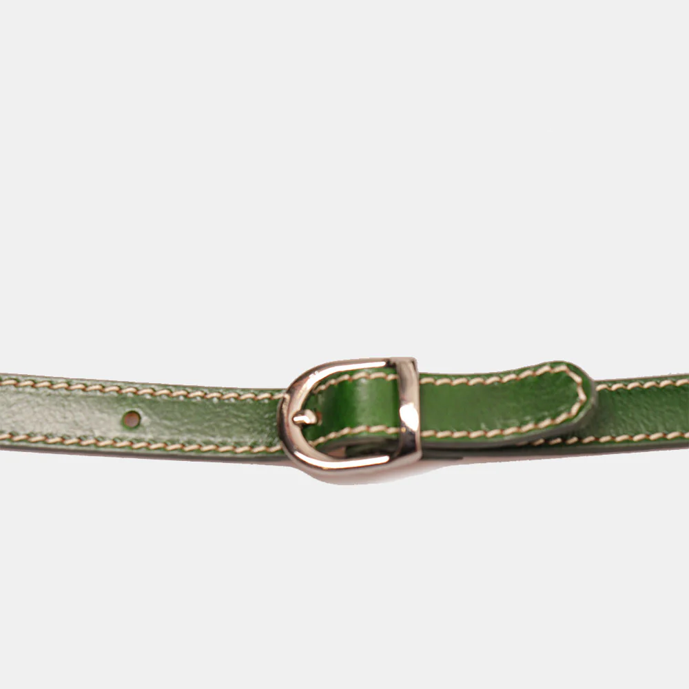 Borsa a Tracolla VIAVERDI in Pelle Verde Made in Italy linea Firenze - Image 8
