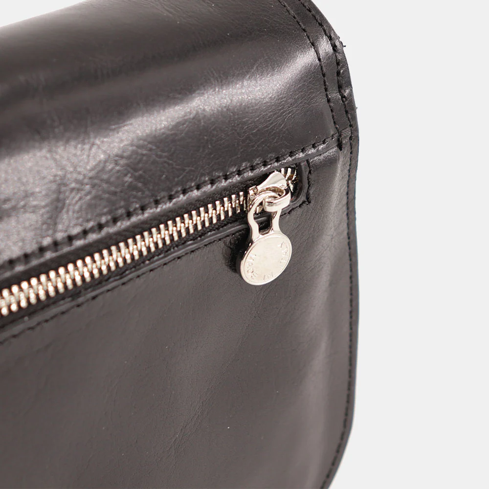 Borsa a Tracolla VIAVERDI in Pelle Nera Made in Italy linea Firenze - Image 8