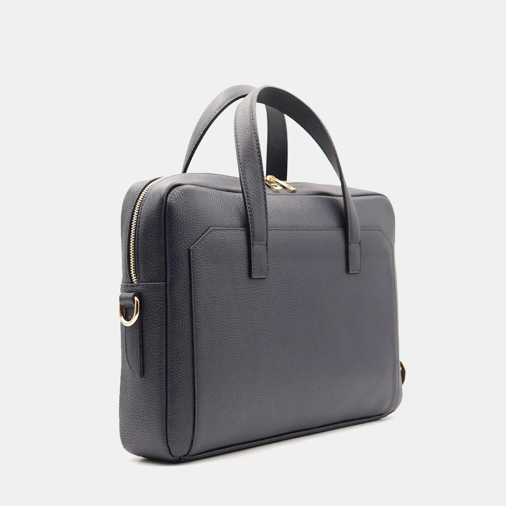 Borsa Business in Pelle Blu VIAVERDI Made in Italy - Porta Pc 15.6 - Image 4