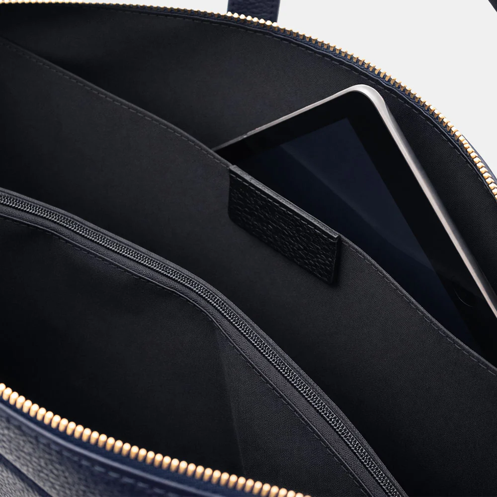 Borsa Business in Pelle Blu VIAVERDI Made in Italy - Porta Pc 15.6 - Image 9