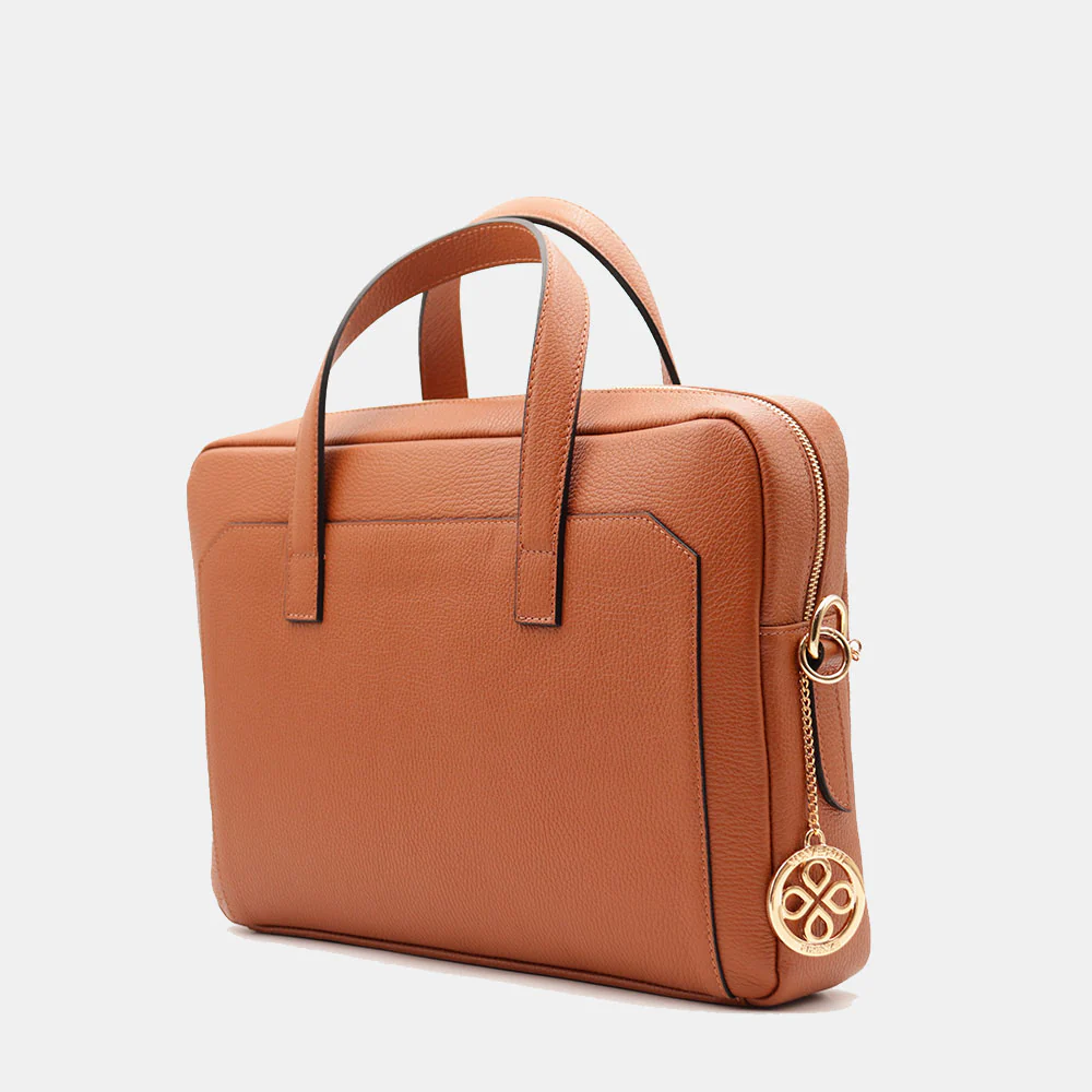 Borsa Business in Pelle Color Cuoio VIAVERDI Made in Italy - Porta Pc 15.6 - Image 5