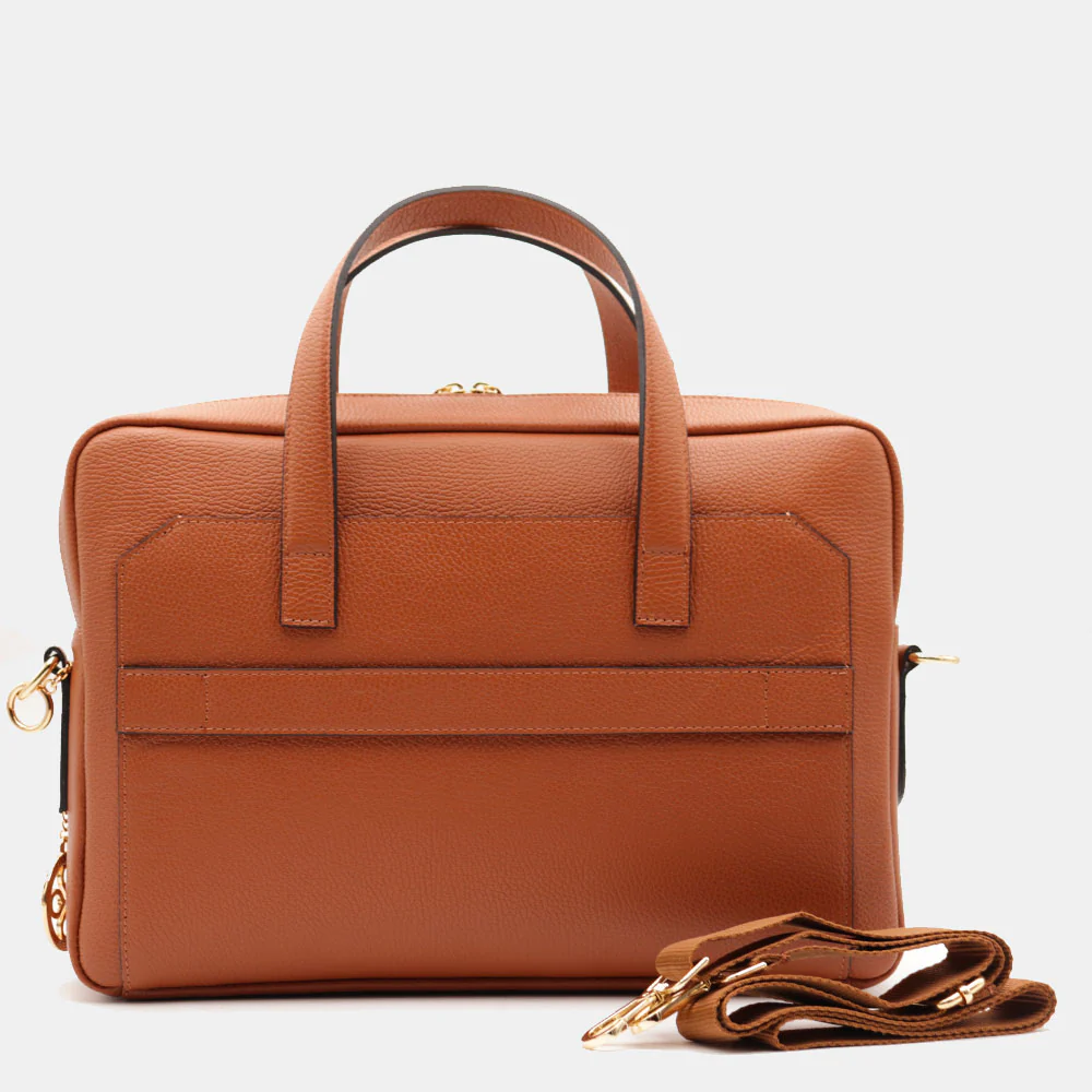Borsa Business in Pelle Color Cuoio VIAVERDI Made in Italy - Porta Pc 15.6 - Image 6